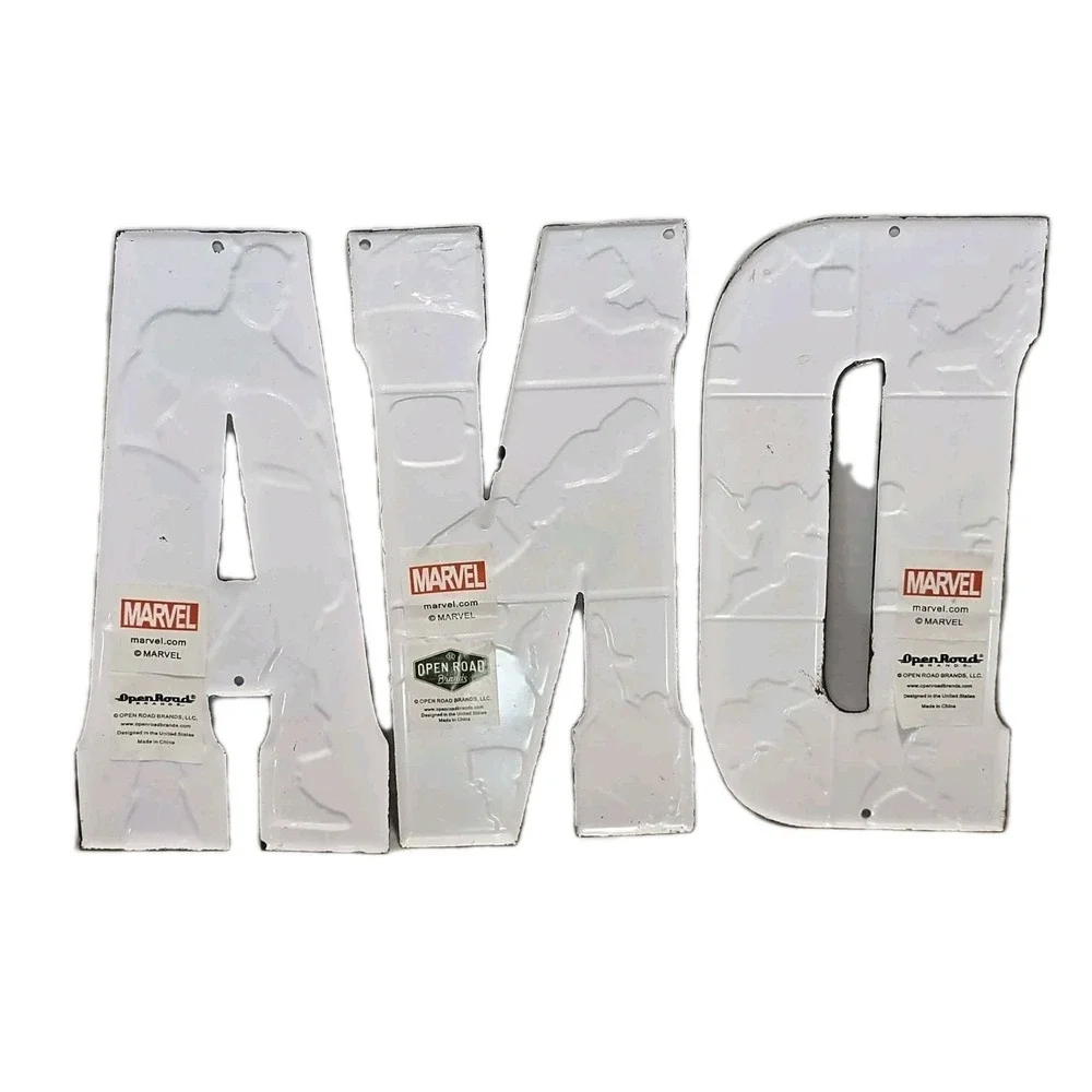 Marvel Comics AND Metal Wall‎ Letters GUC Superhero Decor Avengers Comic Art